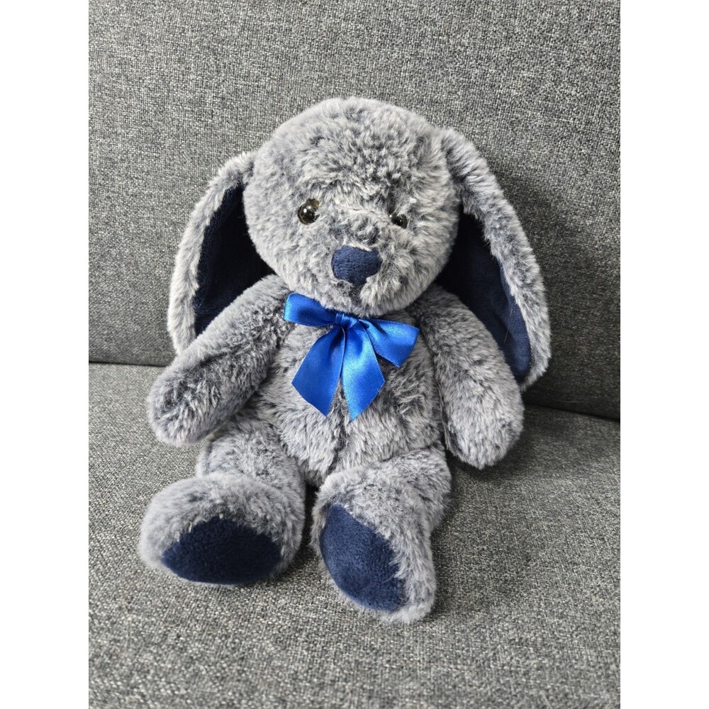 KAISIYANG INTERNATIONAL Bunny Rabbit Plush Blue Bow Floppy Ears soft toy - Picture 1 of 5